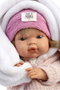Llorens Muñeca Lola Llorona con mantita 38 cm, cuerpo de tela con mecanismo de sonido y voz en español, para niños +3 años