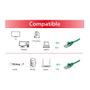 Equip Cable de Red Cat6 U/UTP 0,25 m Verde