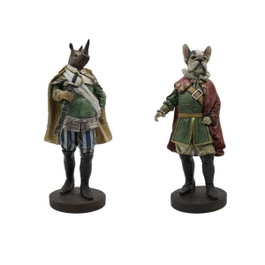 DKD Home Decor Figura Resina Animal Napoleon Multicolor Surtido de 2