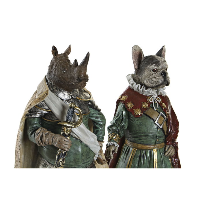 DKD Home Decor Figura Resina Animal Napoleon Multicolor Surtido de 2