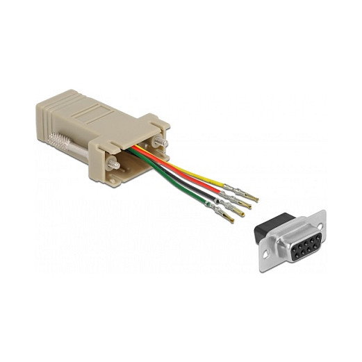 DeLOCK Adaptador D-Sub 9 pin hembra a RJ11/RJ14 6P/4C hembra 66770 DeLOCK Adaptador D-Sub 9 pin hembra a RJ11/RJ14 6P/4C hembra 66770