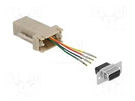 DeLOCK Adaptador D-Sub 9 pin hembra a RJ11/RJ14 6P/4C hembra 66770