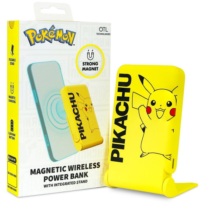 OTL TECHNOLOGIES Batería Externa Pikachu Pokemon Magnética Inalámbrica 5000 mAh Carga Rápida OTL TECHNOLOGIES Batería Externa Pikachu Pokemon Magnética Inalámbrica 5000 mAh Carga Rápida
