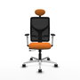 PIQUERAS Y CRESPO Silla de oficina Motilla con mecanismo Sincro/Traslack Naranja/Negro