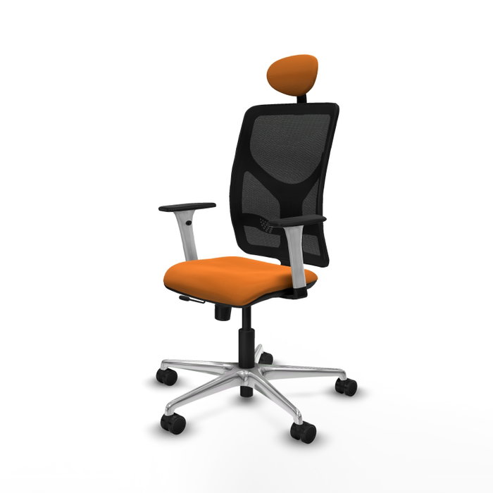 PIQUERAS Y CRESPO Silla de oficina Motilla con mecanismo Sincro/Traslack Naranja/Negro PIQUERAS Y CRESPO Silla de oficina Motilla con mecanismo Sincro/Traslack Naranja/Negro