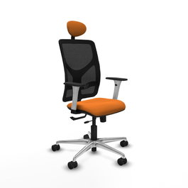 PIQUERAS Y CRESPO Silla de oficina Motilla con mecanismo Sincro/Traslack Naranja/Negro