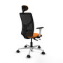 PIQUERAS Y CRESPO Silla de oficina Motilla con mecanismo Sincro/Traslack Naranja/Negro