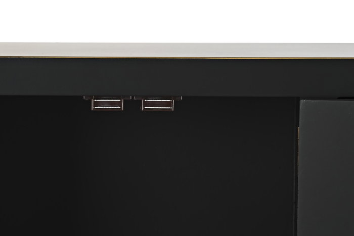 DKD Home Decor Consola Oriental Masako Negro Blanco Abeto MDF Metal 63 x 28 x 83 cm