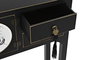 DKD Home Decor Consola Oriental Masako Negro Blanco Abeto MDF Metal 63 x 28 x 83 cm