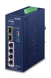 Planet IGS-624HPT Switch Industrial PoE Gigabit 4 Puertos 10/100/1000T 802.3at + 2 SFP 100/1000/2500X IP40
