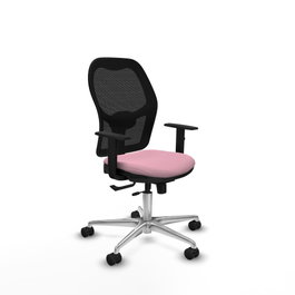 PIQUERAS Y CRESPO Silla de oficina Jorquera Rosa con mecanismo Sincro/Traslack