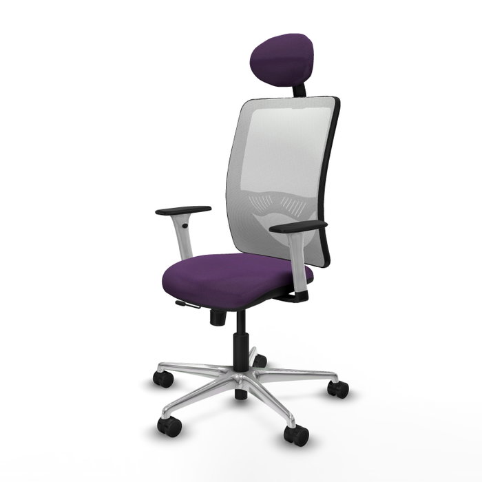 PIQUERAS Y CRESPO Silla de oficina Zulema Morada con Malla Blanca PIQUERAS Y CRESPO Silla de oficina Zulema Morada con Malla Blanca