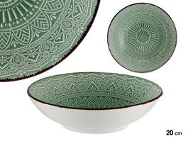 Vessia Plato Relieve Hondo Verde 20 cm (Set de 24)