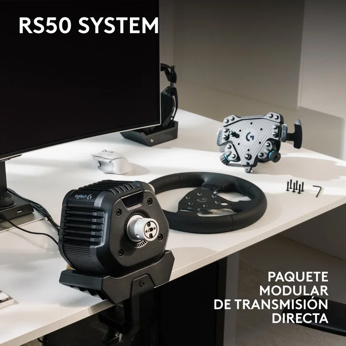 Logitech G RS50 System - Volante de Carreras Direct-Drive 8Nm con TRUEFORCE, Negro Logitech G RS50 System - Volante de Carreras Direct-Drive 8Nm con TRUEFORCE, Negro