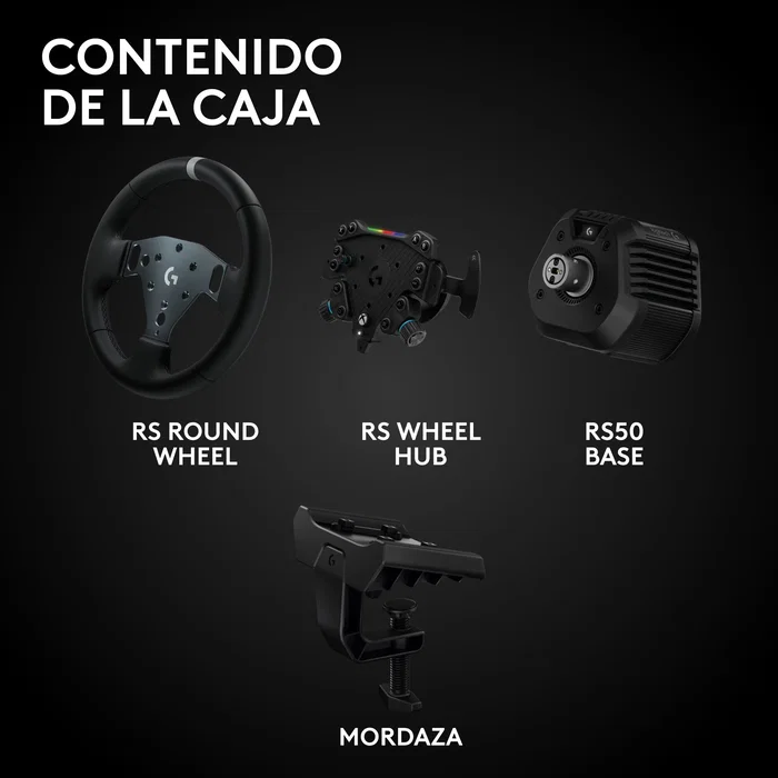 Logitech G RS50 System - Volante de Carreras Direct-Drive 8Nm con TRUEFORCE, Negro Logitech G RS50 System - Volante de Carreras Direct-Drive 8Nm con TRUEFORCE, Negro