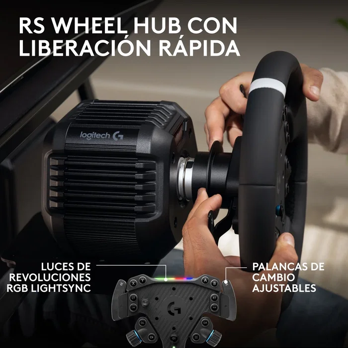 Logitech G RS50 System - Volante de Carreras Direct-Drive 8Nm con TRUEFORCE, Negro Logitech G RS50 System - Volante de Carreras Direct-Drive 8Nm con TRUEFORCE, Negro