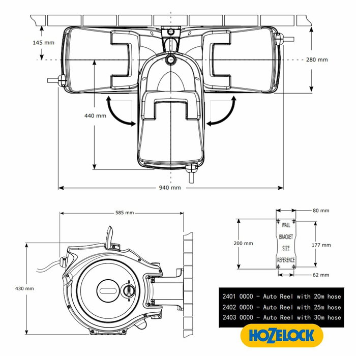 Hozelock Enrollador de manguera automático autoreel 20 m Hozelock Enrollador de manguera automático autoreel 20 m