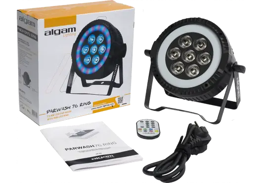 Algamlight PARWASH76-RING Par Led 7x6W RGBW + Anillo Led Efectos de Color