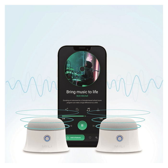 Ultron 461887 Altavoz Bluetooth Portátil Inalámbrico, 3W, Blanco, 2 Unidades