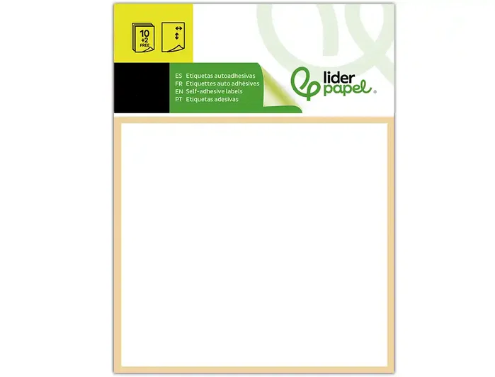 Liderpapel Etiquetas Adhesivas Blancas 38x102 mm (10+2 hojas)