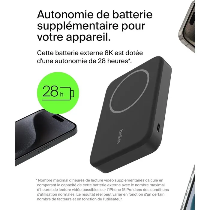 Belkin BoostCharge Pro BPD007BTBK 8000 mAh 15W Negro