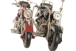 DKD Home Decor Vehículo de decoración metal moto surtido de 2 unidades