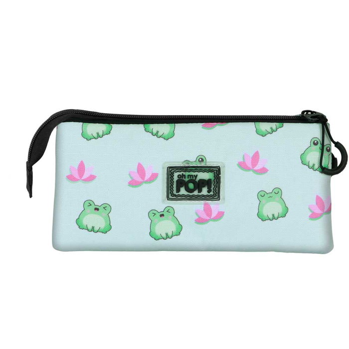 Oh My Pop Estuche Portatodo Triple Froggy Turquesa
