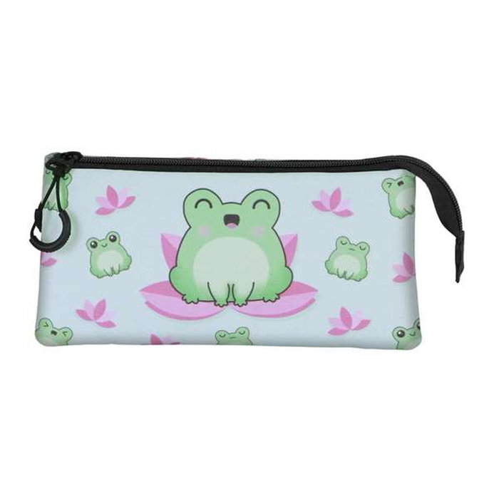 Oh My Pop Estuche Portatodo Triple Froggy Turquesa