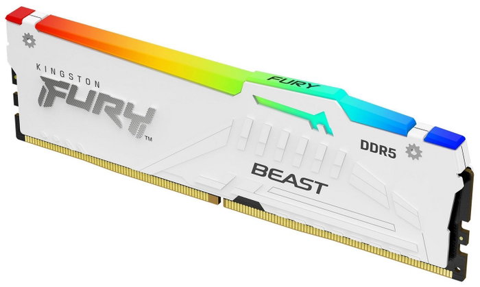 Kingston FURY Beast 32GB 6000MT/s DDR5 CL36 DIMM Kit de 2 White RGB EXPO