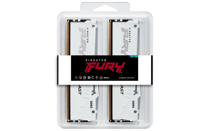 Kingston FURY Beast White RGB EXPO 32GB (2x16GB) DDR5 6000MT/s CL36 DIMM Kingston FURY Beast White RGB EXPO 32GB (2x16GB) DDR5 6000MT/s CL36 DIMM