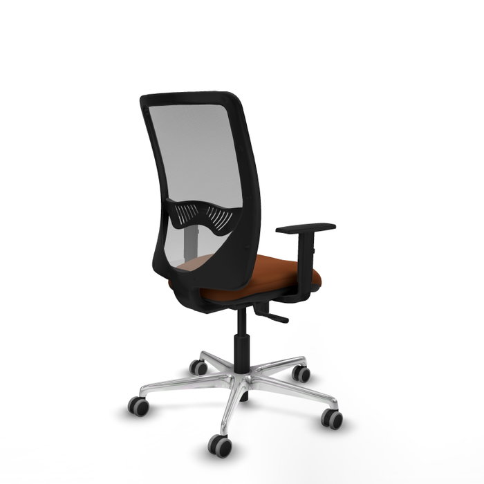 PIQUERAS Y CRESPO Silla de oficina Zulema con mecanismo Sincro, Marrón y Gris