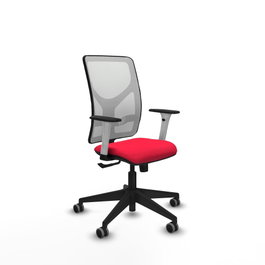 PIQUERAS Y CRESPO Silla de oficina Motilla con Mecanismo Sincro, Rojo y Blanco
