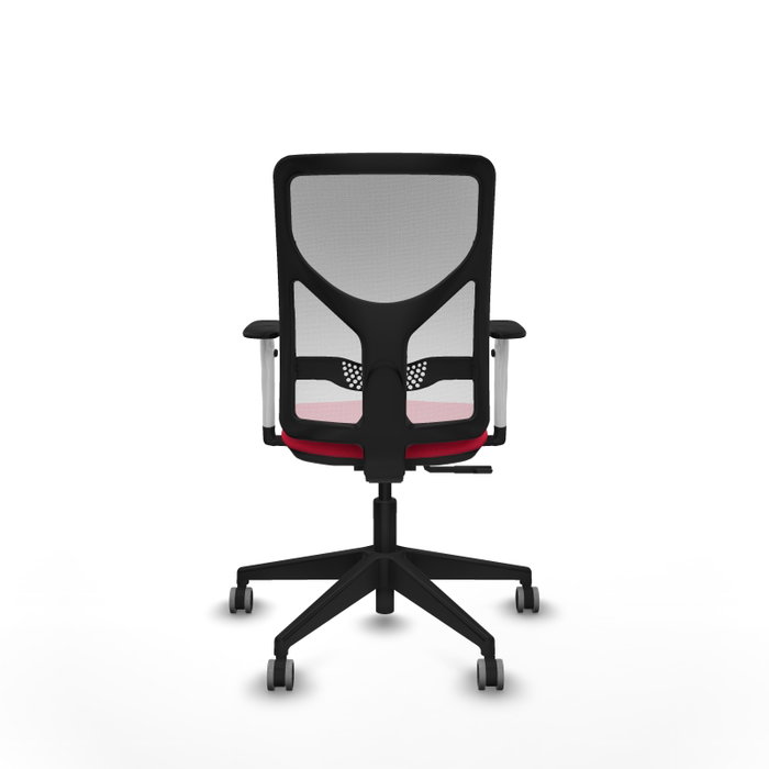 PIQUERAS Y CRESPO Silla de oficina Motilla con Mecanismo Sincro, Rojo y Blanco