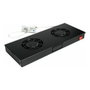 EQUIP EZF-2-B Módulo Ventilador para Rack 19" 1U, 2 Ventiladores de 12 cm, Color Negro RAL9005