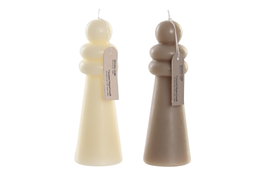 DKD Home Decor Velas de Cera de Parafina Abstracto Surtido de 2 Colores