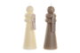 DKD Home Decor Velas de Cera de Parafina Abstracto Surtido de 2 Colores