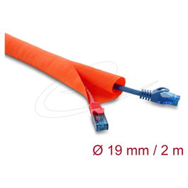 DeLOCK 19019 Manguera de protección para cables autoajustable 2 m x 19 mm naranja