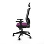 PIQUERAS Y CRESPO Silla de oficina Horna con mecanismo Sincro, Morado y Gris