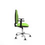 Silla de oficina Algarra con mecanismo Contacto permanente básico tapizada con Tela color Pistacho. Equipada con Base cromada, Brazos 1Dy Topes