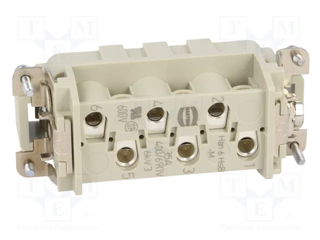 HARTING Han 6HsB-M-S Plantilla de contacto macho Han® HsB