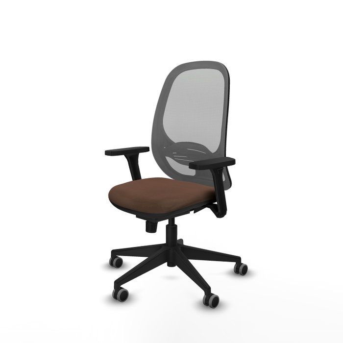 PIQUERAS Y CRESPO Silla de oficina Cilanco con mecanismo Sincro Marrón y Gris PIQUERAS Y CRESPO Silla de oficina Cilanco con mecanismo Sincro Marrón y Gris