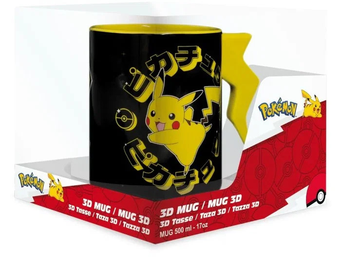 Abystyle Taza 3D Pokémon Pikachu con Asa, Motivo Rayo, Capacidad 460 ml