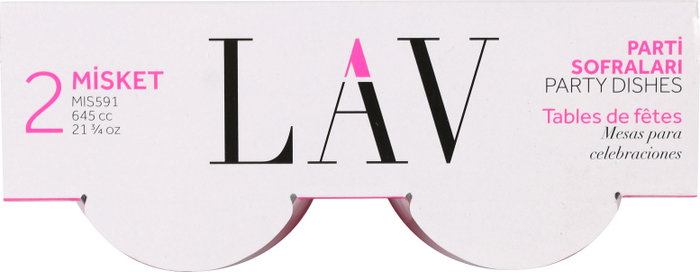 LAV Set 2 Copas Combinadas Misket, 645 cc, Cristalería, Ø9.5x10.5x22 cm, 307 g por pieza (12 Cajas)