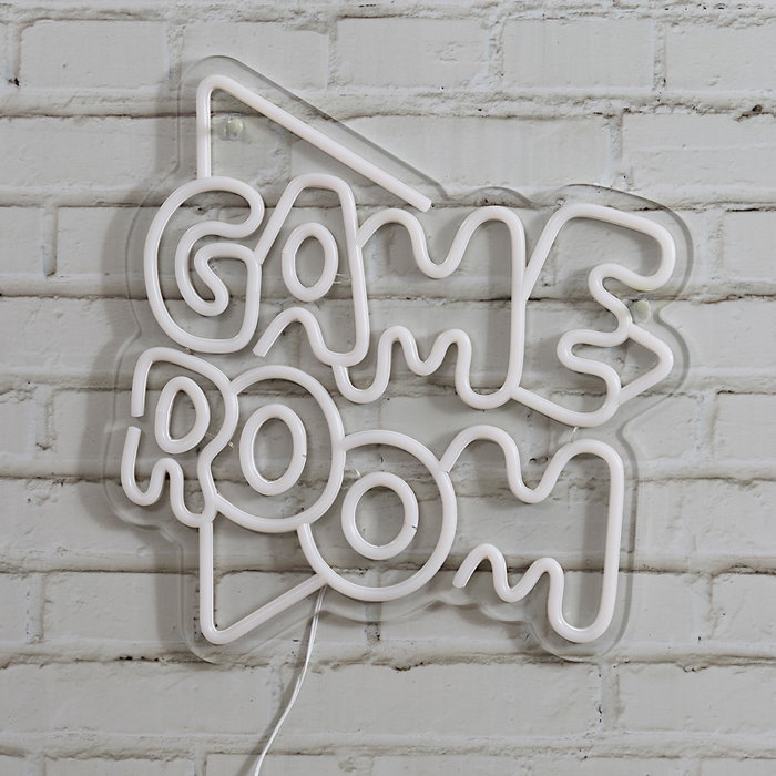 Home Deco Factory Deco Neón LED USB 'Game Room' - Letrero luminoso decorativo, conexión USB, 30x28 cm