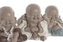 DKD Home Decor Figuras de Monjes en Resina Surtido de 3