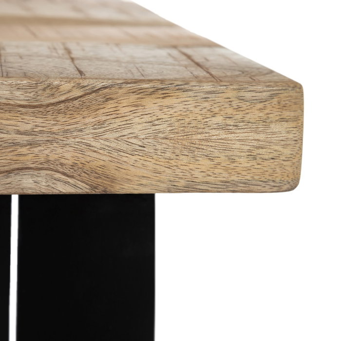 Mesa Comedor Natural-Negro 160 X 90 X 76 cm