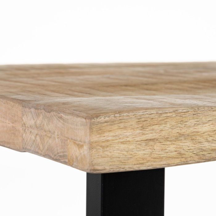 Mesa Comedor Natural-Negro 160 X 90 X 76 cm