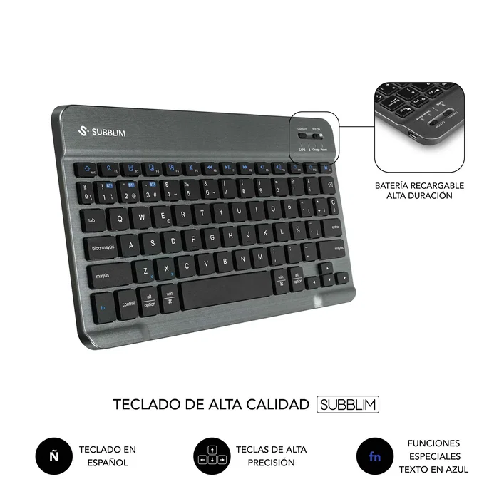 Subblim Keytab Pro BT para Lenovo Tab Plus 11.5 2025 con Teclado Bluetooth Negro Subblim Keytab Pro BT para Lenovo Tab Plus 11.5 2025 con Teclado Bluetooth Negro