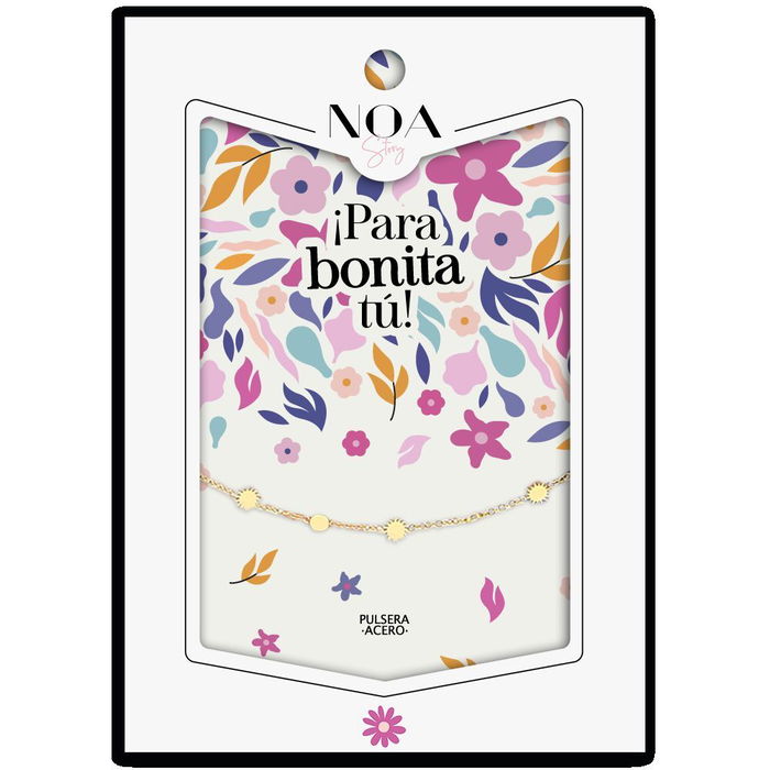 NOA STORY Pulsera Soles Acero Dorado Mujer NOA STORY Pulsera Soles Acero Dorado Mujer