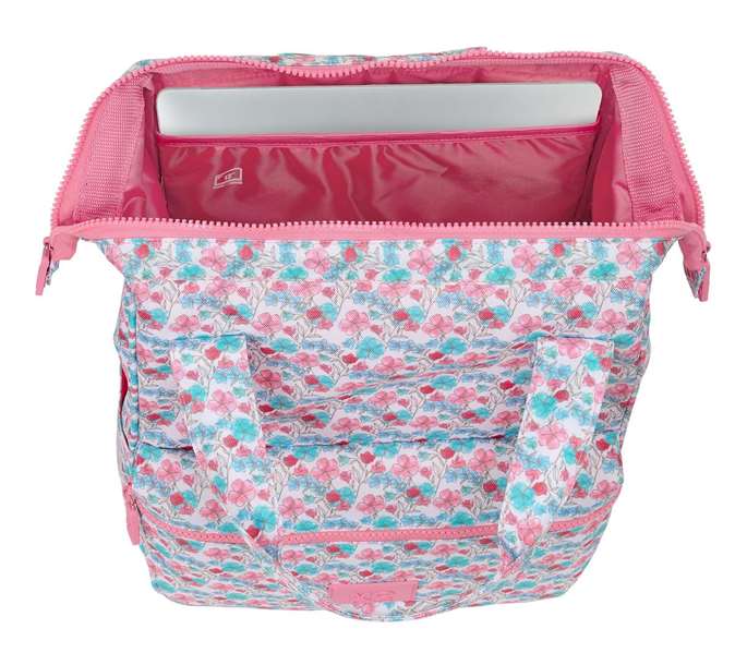 Safta Mochila flores para portátil 13" 27x40x19 cm